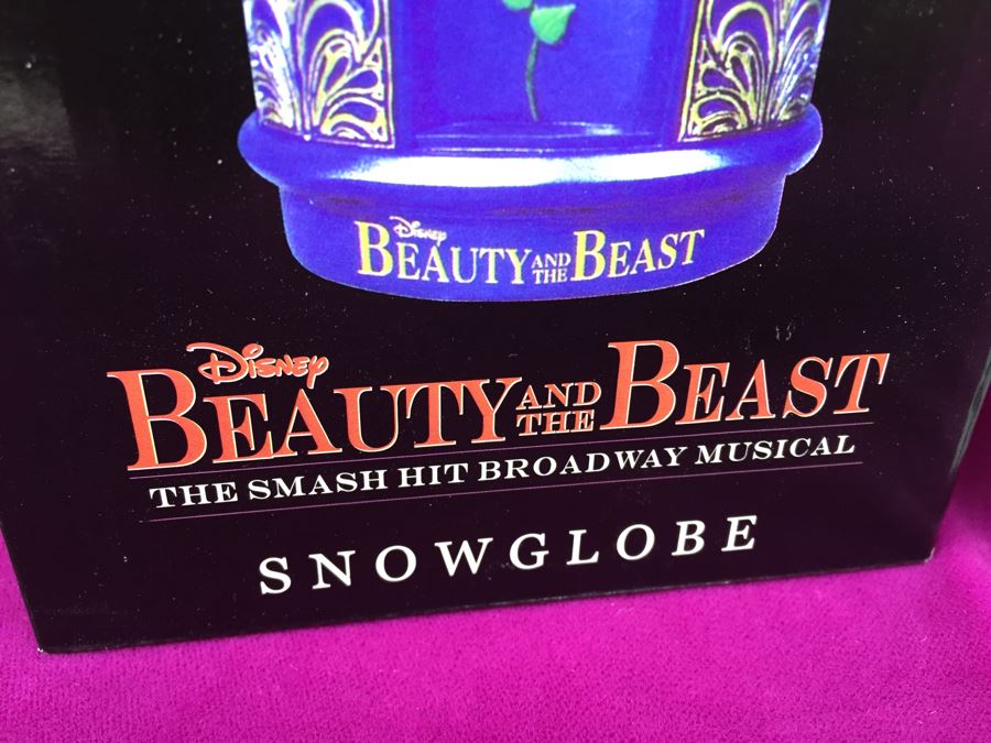 Disney Beauty And The Beast Snow Globe And Walt Disney World Castle 100MM Globe New In Box [Photo 5]