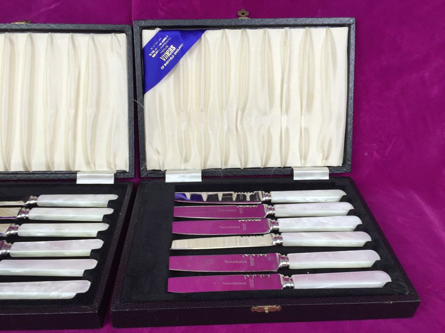 Pair Of Viners Of Sheffield England Steak Knives Sets New In Box [Photo 3]