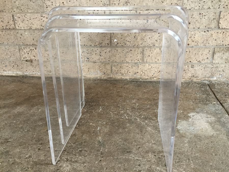 Set Of 3 Lucite Nesting Tables [Photo 8]
