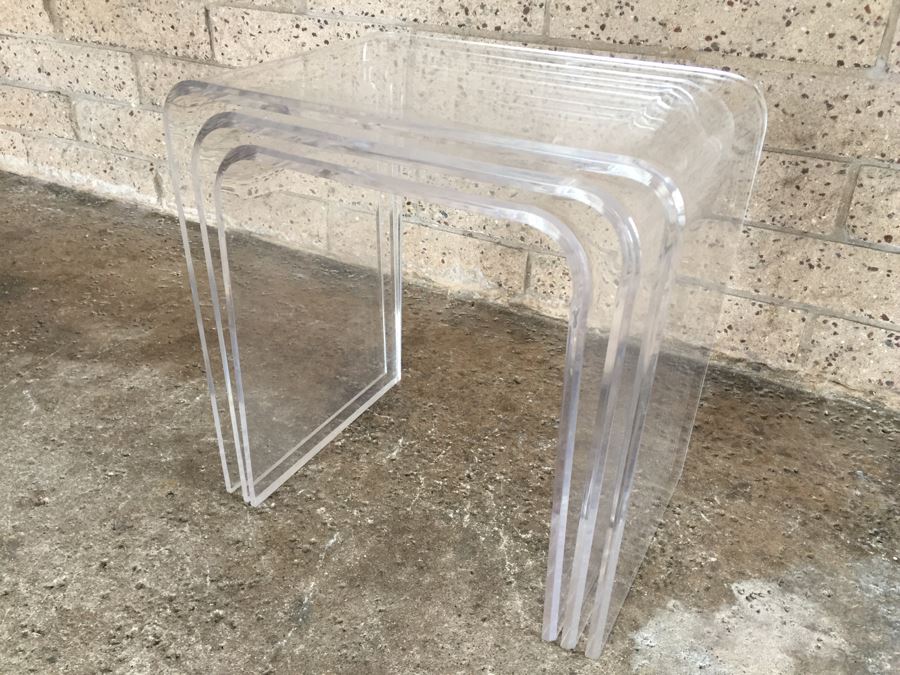 Set Of 3 Lucite Nesting Tables [Photo 4]