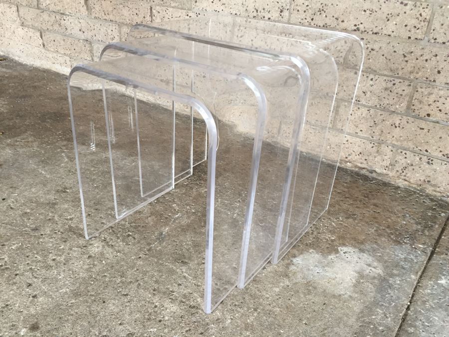 Set Of 3 Lucite Nesting Tables [Photo 3]