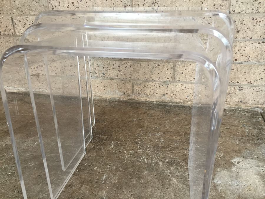 Set Of 3 Lucite Nesting Tables [Photo 7]