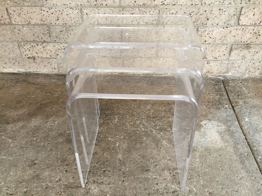 Set Of 3 Lucite Nesting Tables [Photo 9]