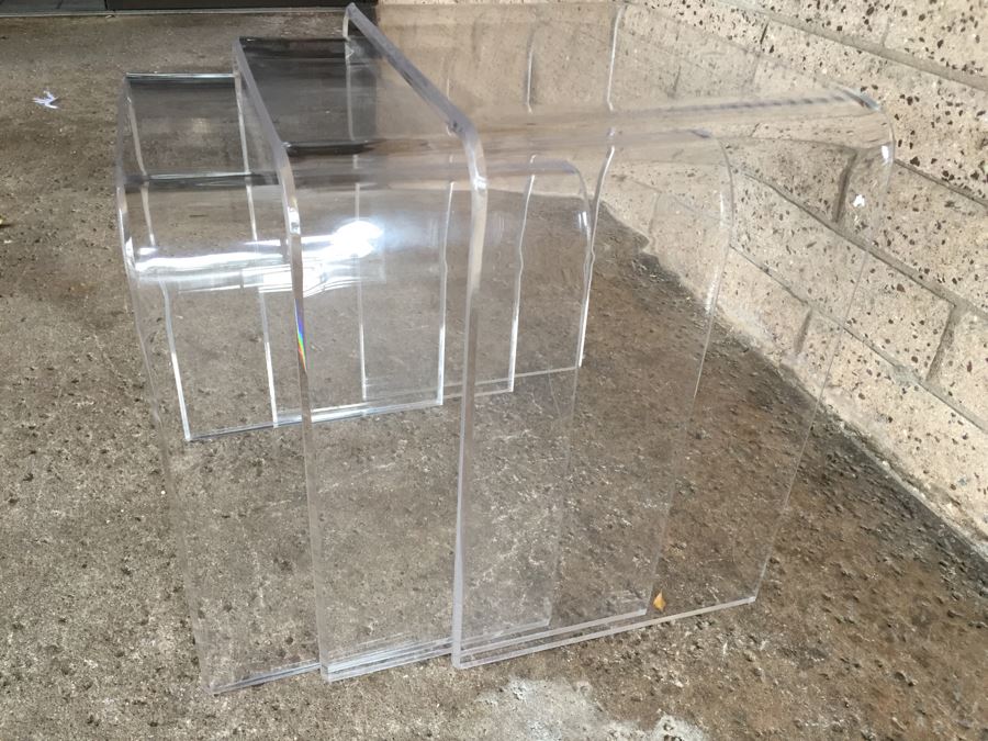 Set Of 3 Lucite Nesting Tables [Photo 2]