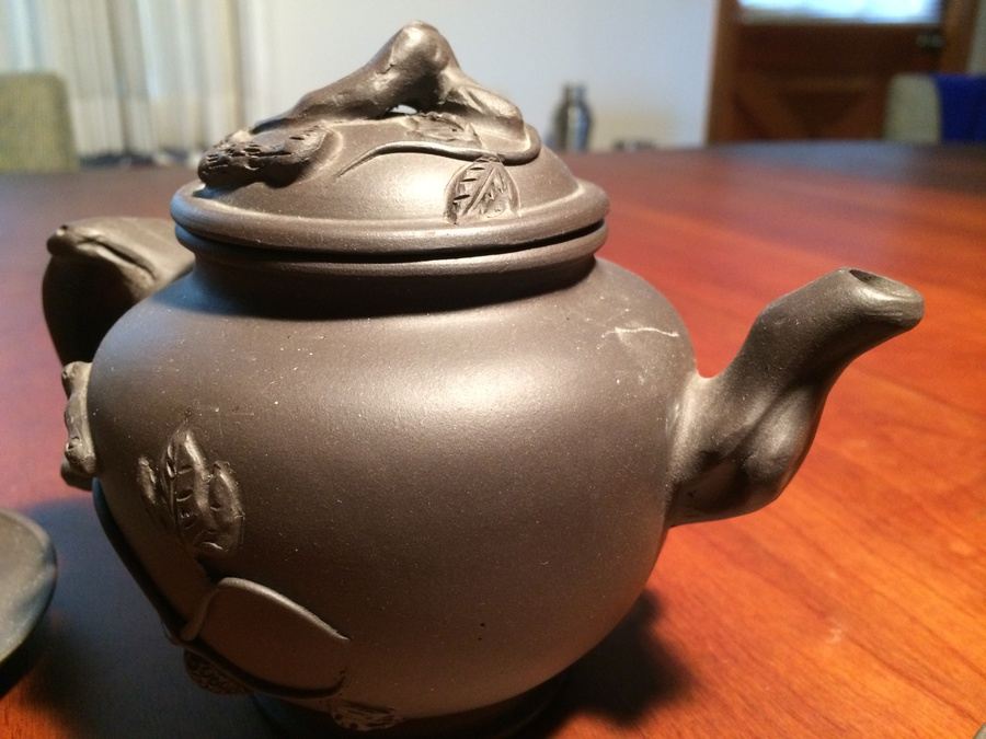 Handmade Teapot with (1) Cup and Saucer and (3) Extra Saucers [Photo 5]