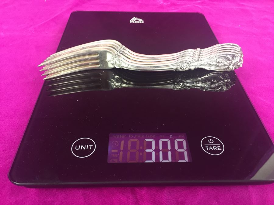 Elegant Sterling Silver Flatware Set With Silverware Box 2,377g Without