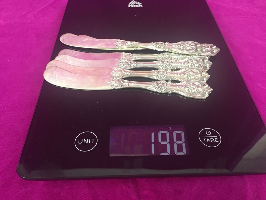 Elegant Sterling Silver Flatware Set With Silverware Box 2,377g Without