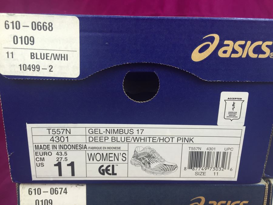 Set Of 4 Women's ASICS GEL Running Shoes Size 11 New In Box [Photo 4]