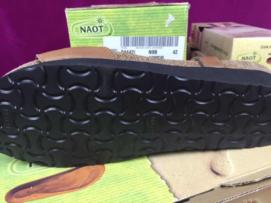 3 Pairs Of NAOT Women's Shoes Size 42 With 4 Cork Replacement Insoles All New In Box [Photo 10]