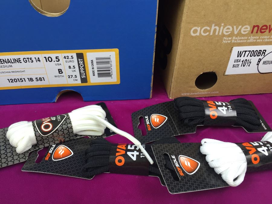 2 Pairs Of BROOKS Women's Running Shoes And 1 Pair Of New Balance Women's Running Shoes Size 10.5B All New In Box [Photo 12]