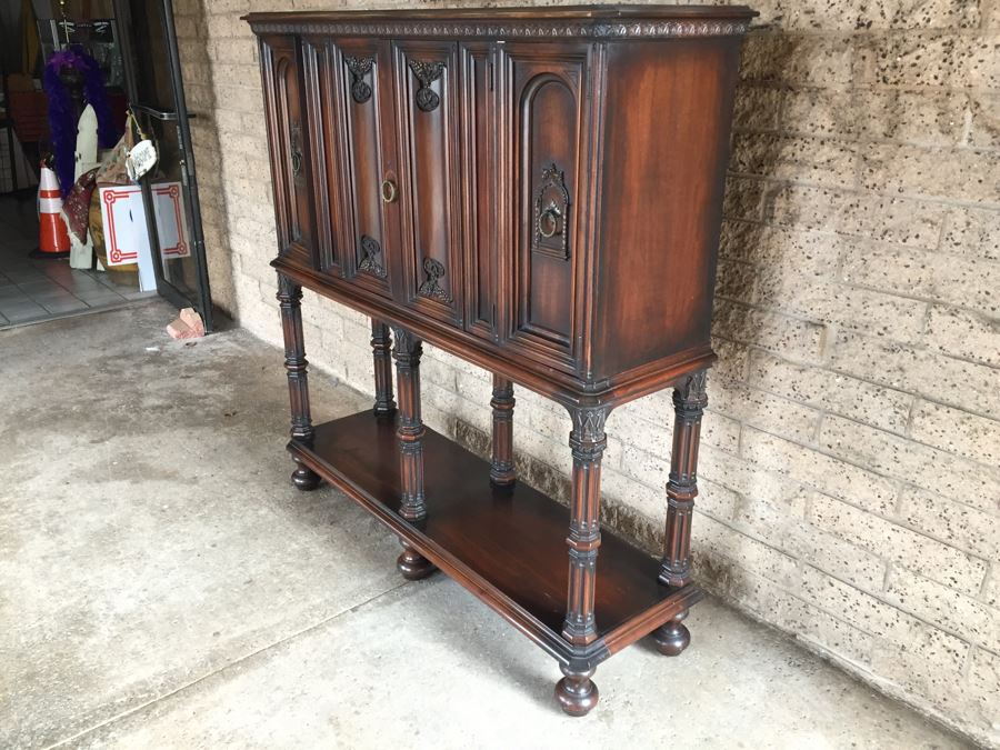 Stunning Antique Cabinet With Detailed Wood Carvings [Photo 17]