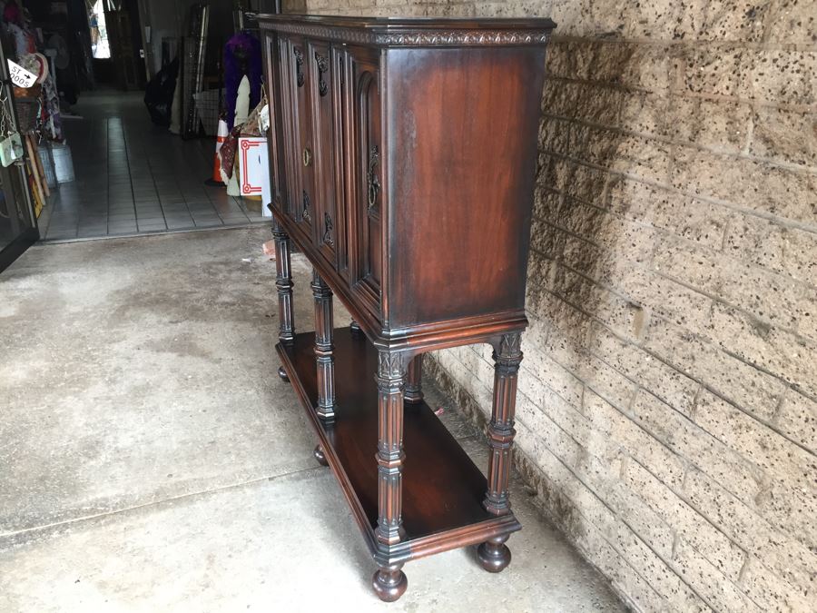 Stunning Antique Cabinet With Detailed Wood Carvings [Photo 15]