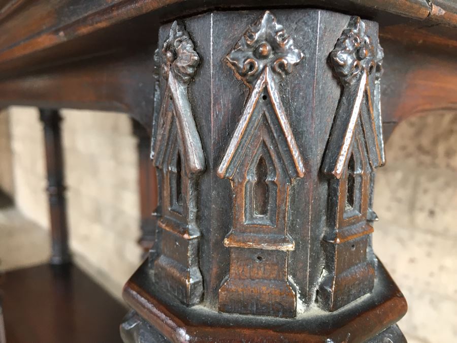 Stunning Antique Cabinet With Detailed Wood Carvings [Photo 14]