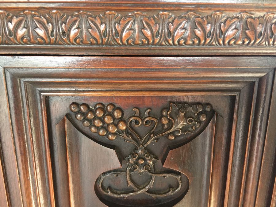Stunning Antique Cabinet With Detailed Wood Carvings [Photo 12]