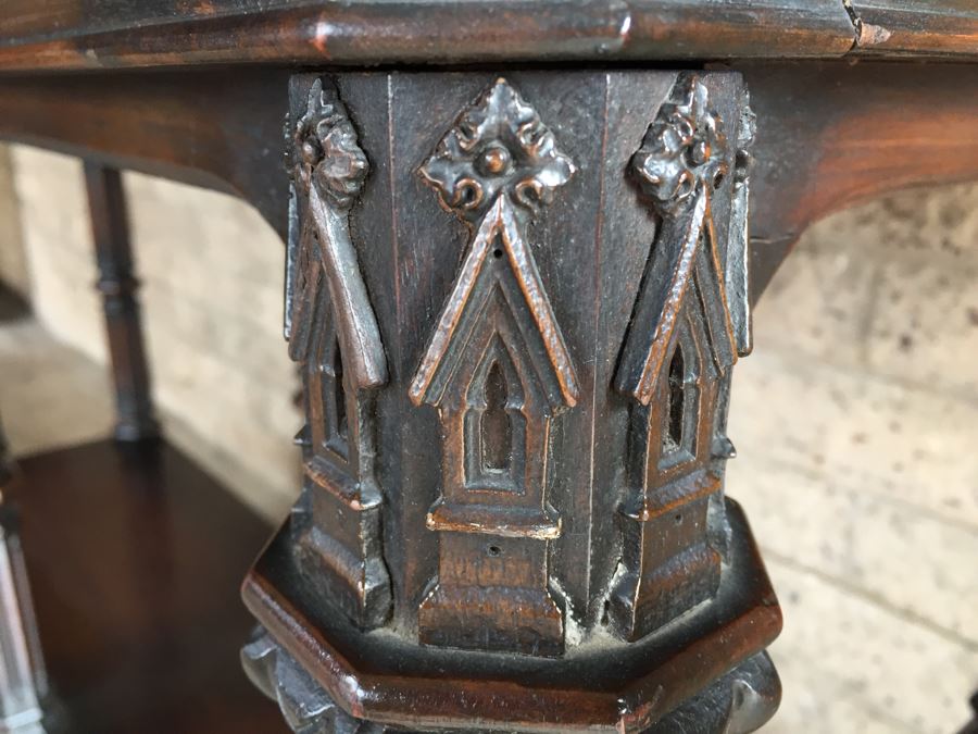 Stunning Antique Cabinet With Detailed Wood Carvings [Photo 13]