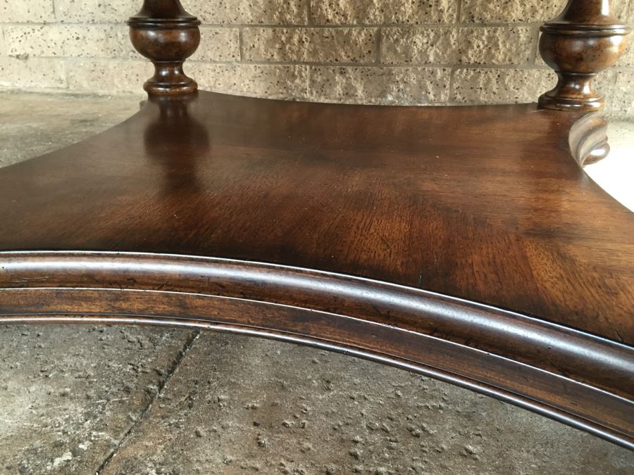 Round Marble Top Coffee Table With Wooden Base [Photo 11]