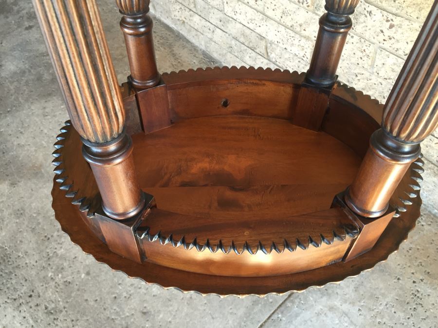 Vintage Wooden Oval Table With Unusual Wood Carvings [Photo 10]