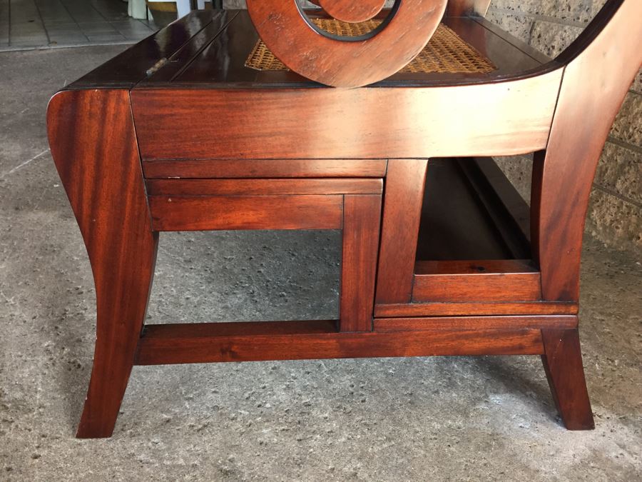 Solid Cane Seat Chair That Transforms Into A Library Ladder Made In Italy [Photo 26]