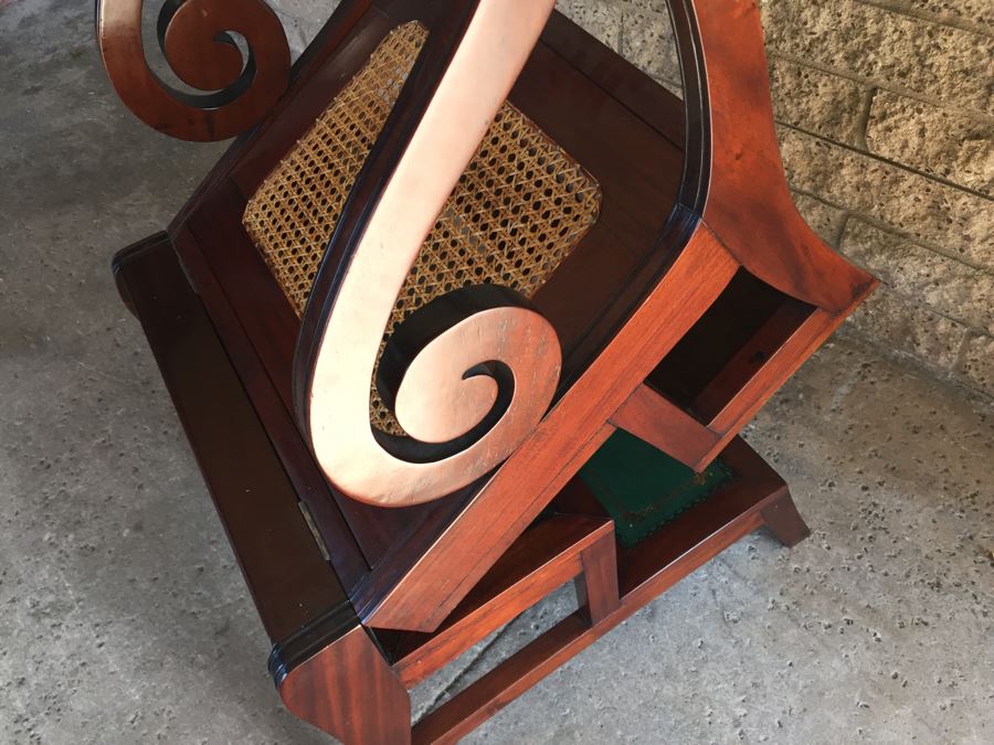 Solid Cane Seat Chair That Transforms Into A Library Ladder Made In Italy [Photo 17]