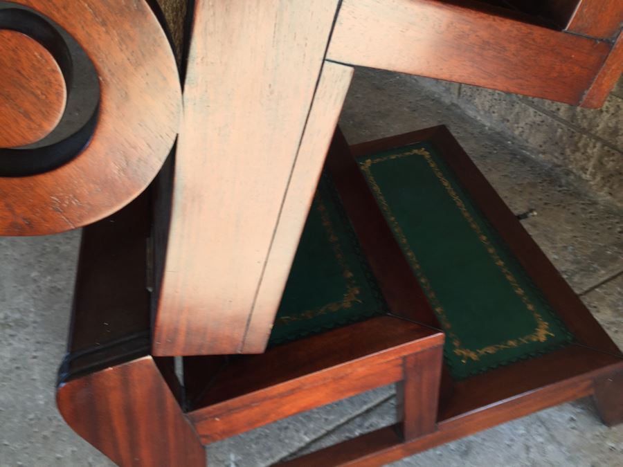 Solid Cane Seat Chair That Transforms Into A Library Ladder Made In Italy [Photo 18]