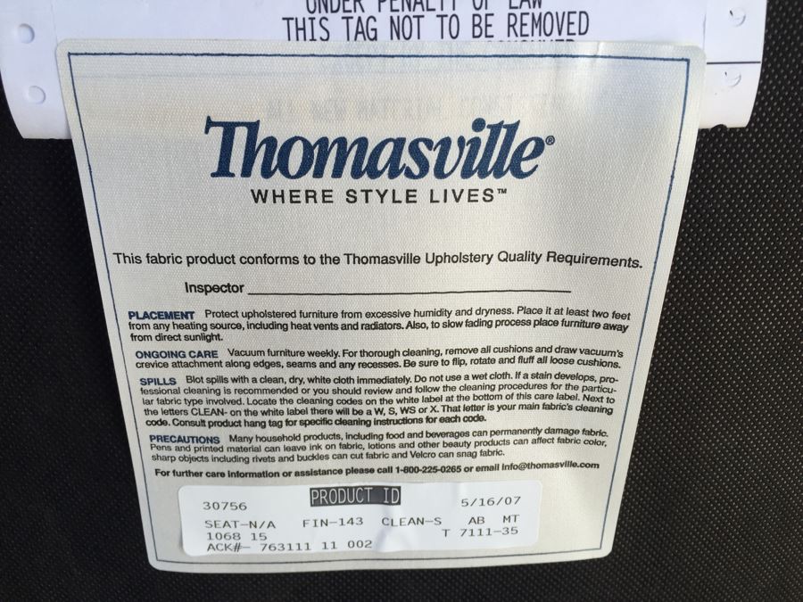 Pair Of Thomasville Oversized Upholstered Armchairs [Photo 17]