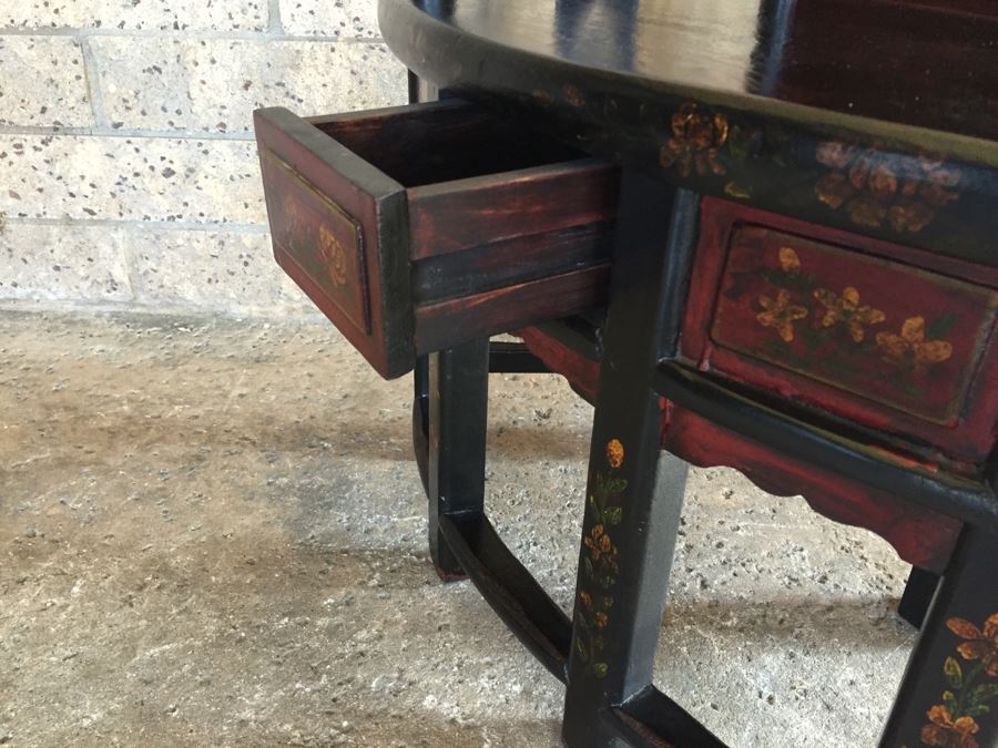 Painted Chinese Chair With Drawer Under Seat [Photo 3]
