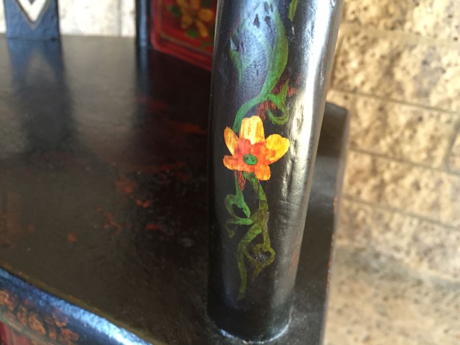 Painted Chinese Chair With Drawer Under Seat [Photo 8]