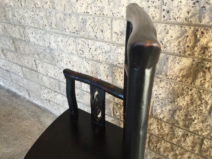 Painted Chinese Chair With Drawer Under Seat [Photo 11]