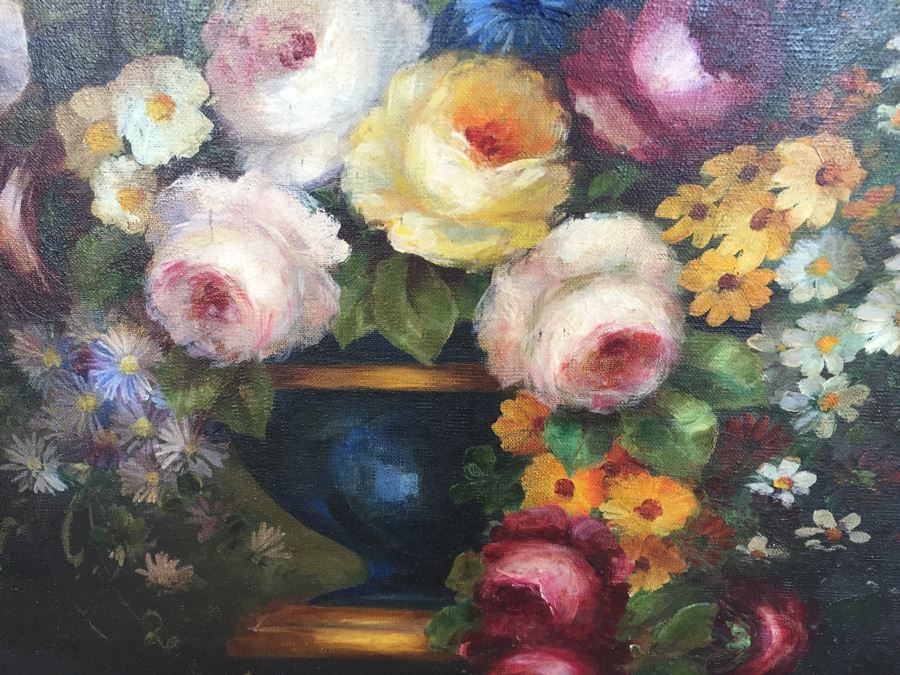 Antique Hand Painted Fireplace Screen [Photo 4]