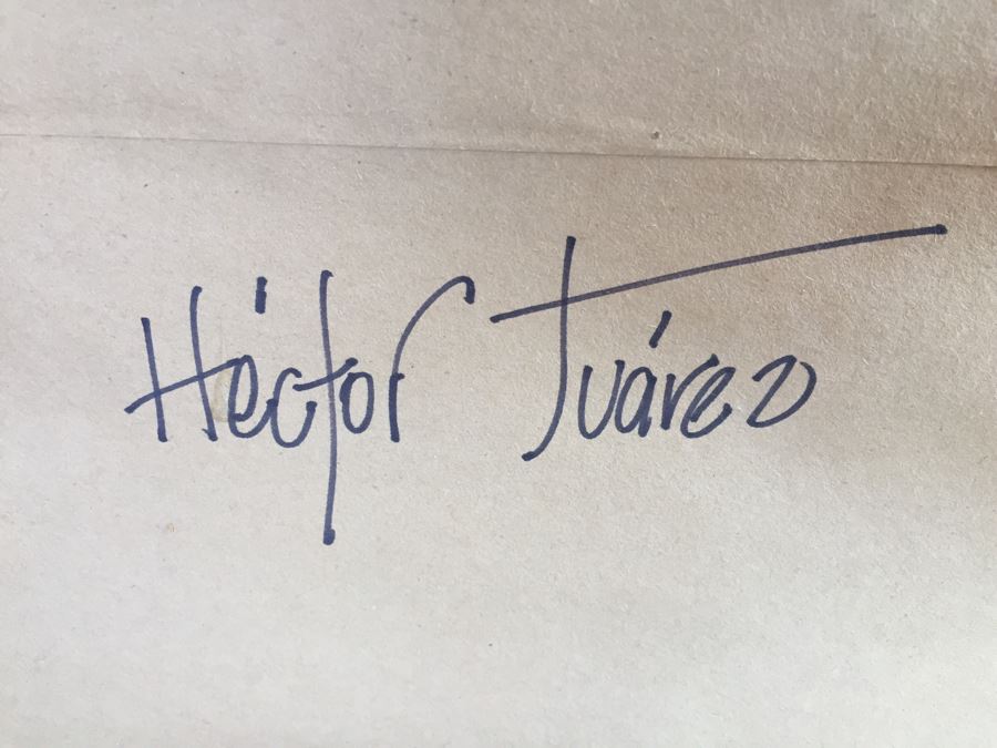 Hector Juarez Signed Modernist Industrial Corrugated Cardboard Ensemble Framed In Steel Frame [Photo 3]