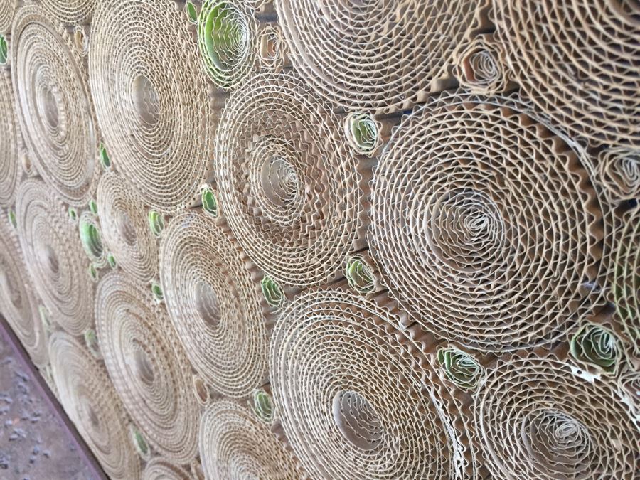 Hector Juarez Signed Modernist Industrial Corrugated Cardboard Ensemble Framed In Steel Frame [Photo 12]