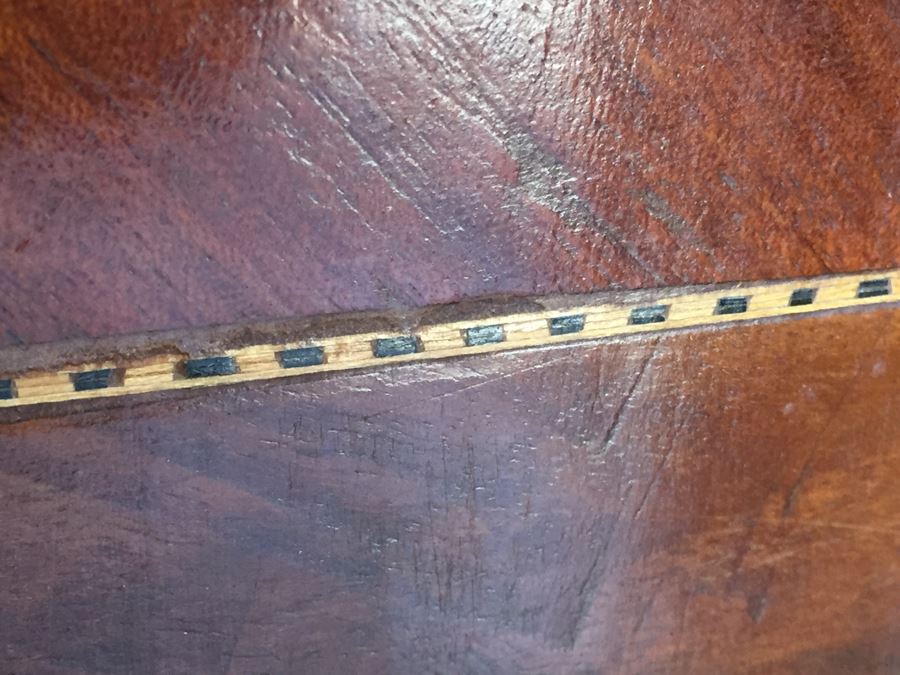 Stunning Large Bow Front Commode Chest Of Drawers With Nice Marble Top [Photo 8]