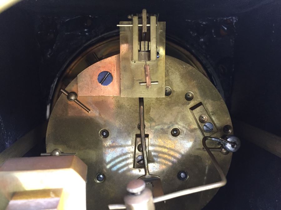 Impressive Antique Waterbury Clock Co. French Marble Open Escapement Mantle Clock [Photo 22]