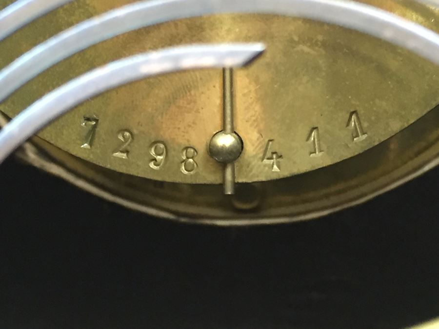 Impressive Antique Waterbury Clock Co. French Marble Open Escapement Mantle Clock [Photo 25]