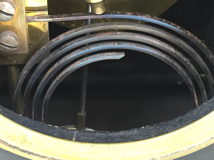 Impressive Antique Waterbury Clock Co. French Marble Open Escapement Mantle Clock [Photo 28]