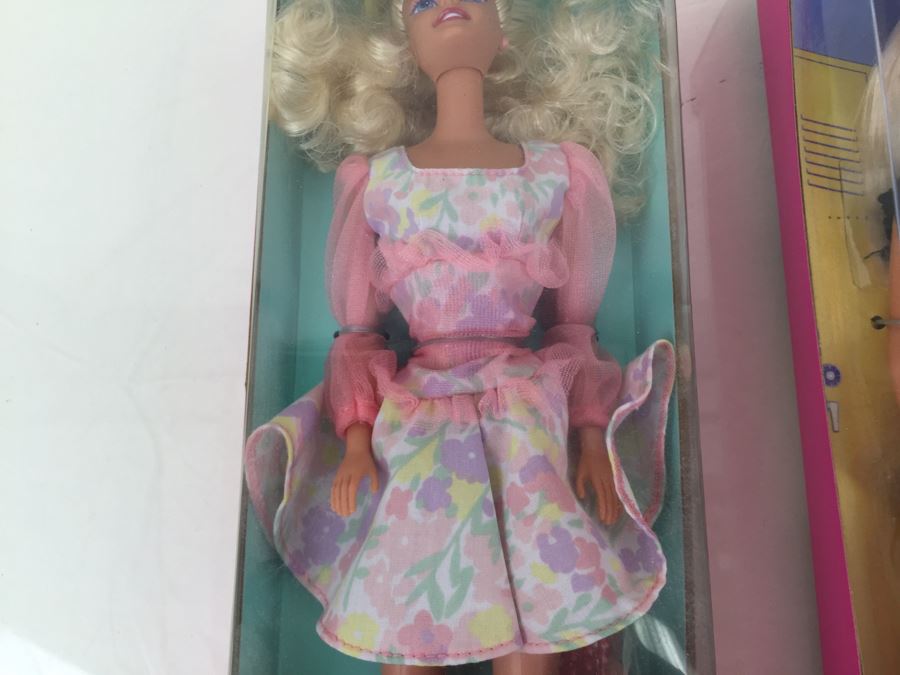 Spring Bouquet Barbie 3477 And School Spirit Barbie 15301 Mattel New In Box Vintage 1992 [Photo 5]