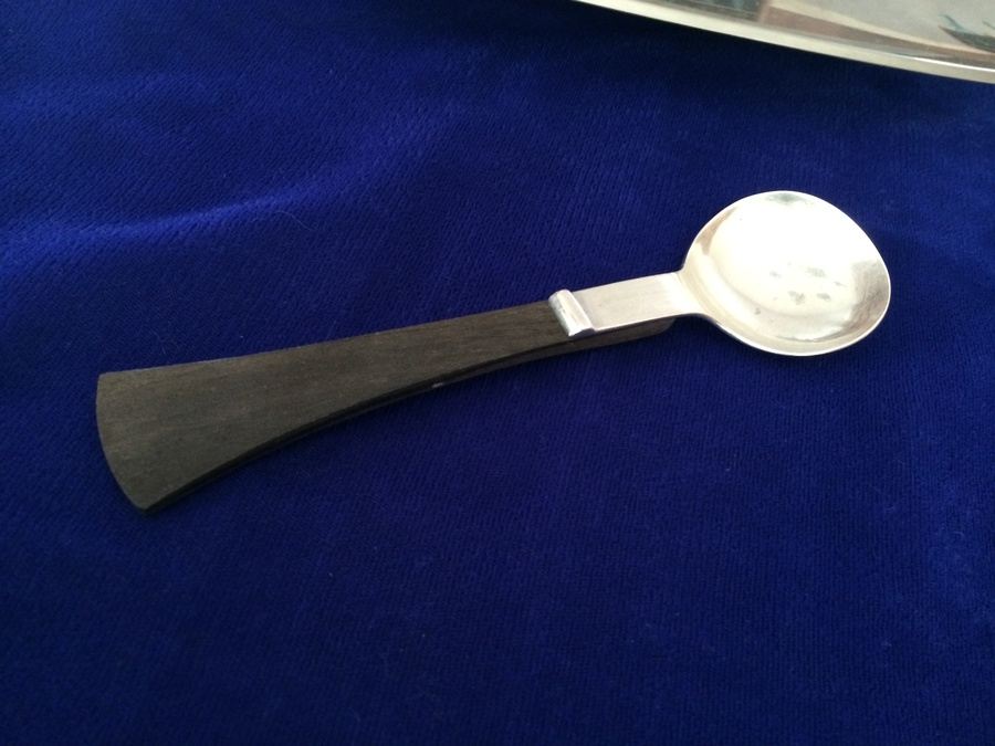 GABIS Stainless Sweden Plate with Wooden Handled Sterling Silver Spoon [Photo 6]