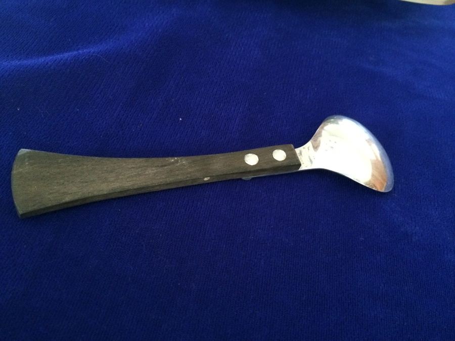 GABIS Stainless Sweden Plate with Wooden Handled Sterling Silver Spoon [Photo 7]