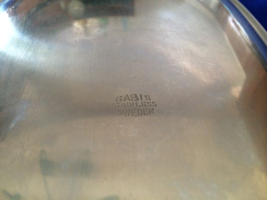 GABIS Stainless Sweden Plate with Wooden Handled Sterling Silver Spoon [Photo 5]