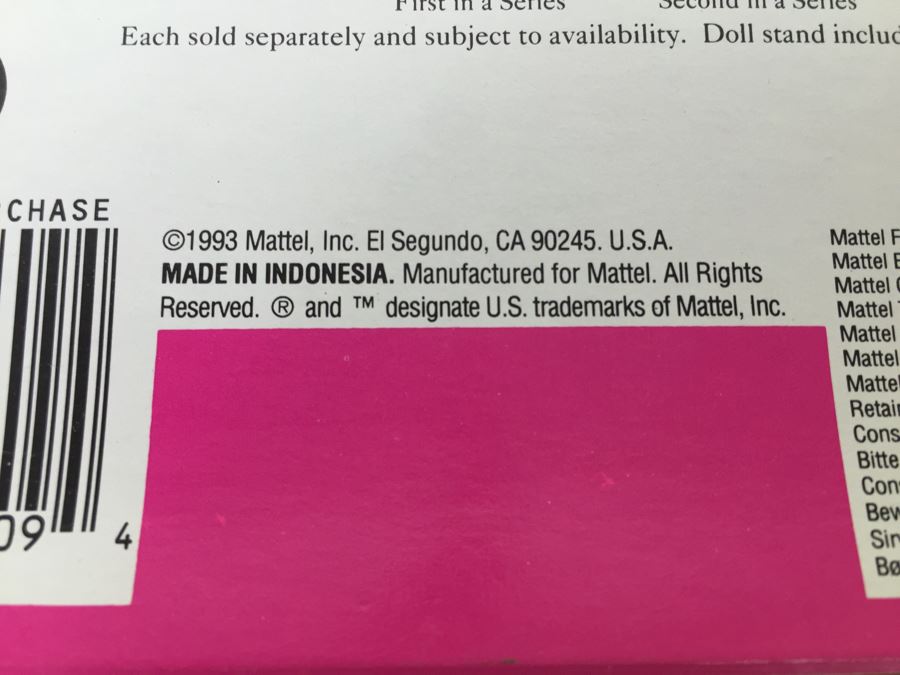 Special Edition Second Edition Native American Barbie Dolls Of The World Collection Mattel New In Box 11609 Vintage 1993 [Photo 7]