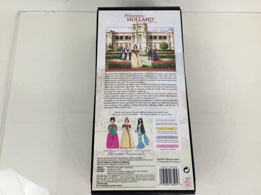 Barbie Collector Pink Label Princess Of Holland Barbie Dolls Of The World Collection Mattel New In Box Vintage 2005 [Photo 2]
