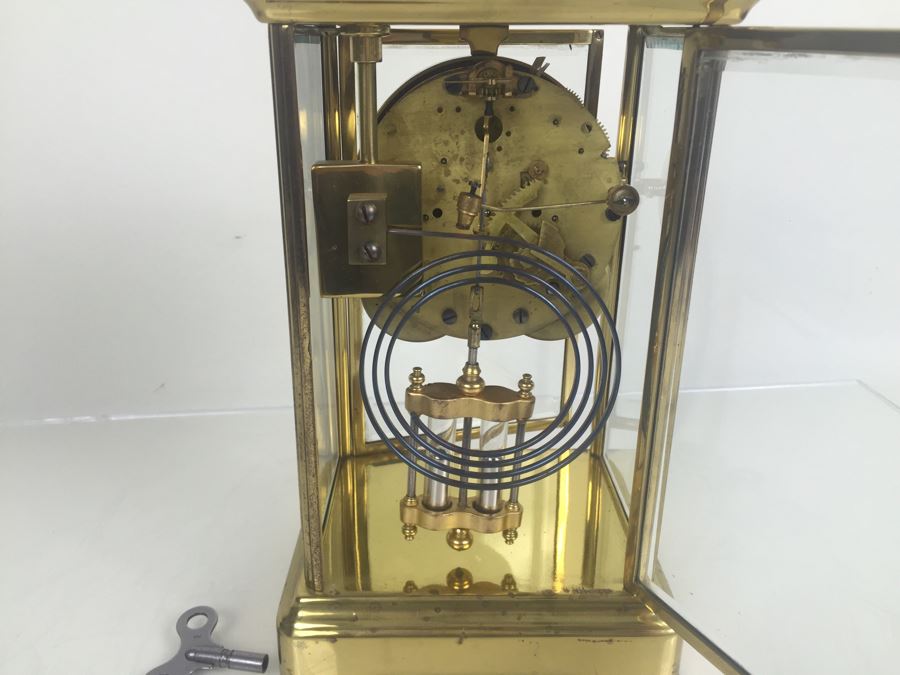 Antique New Haven Crystal Regulator Clock #436 On Dial - Open Escapement New Haven, CT Excellent Condition With Key [Photo 20]