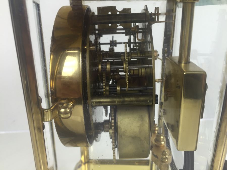 Antique New Haven Crystal Regulator Clock #436 On Dial - Open Escapement New Haven, CT Excellent Condition With Key [Photo 23]