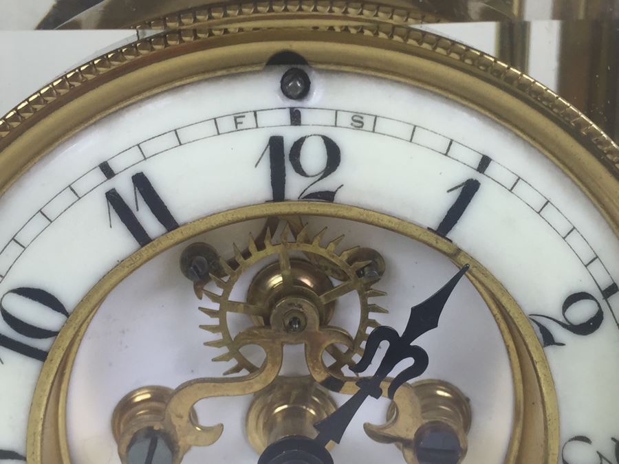 Antique New Haven Crystal Regulator Clock #436 On Dial - Open ...