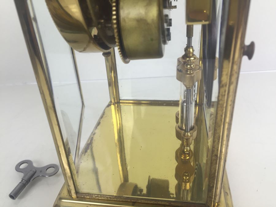 Antique New Haven Crystal Regulator Clock #436 On Dial - Open Escapement New Haven, CT Excellent Condition With Key [Photo 25]