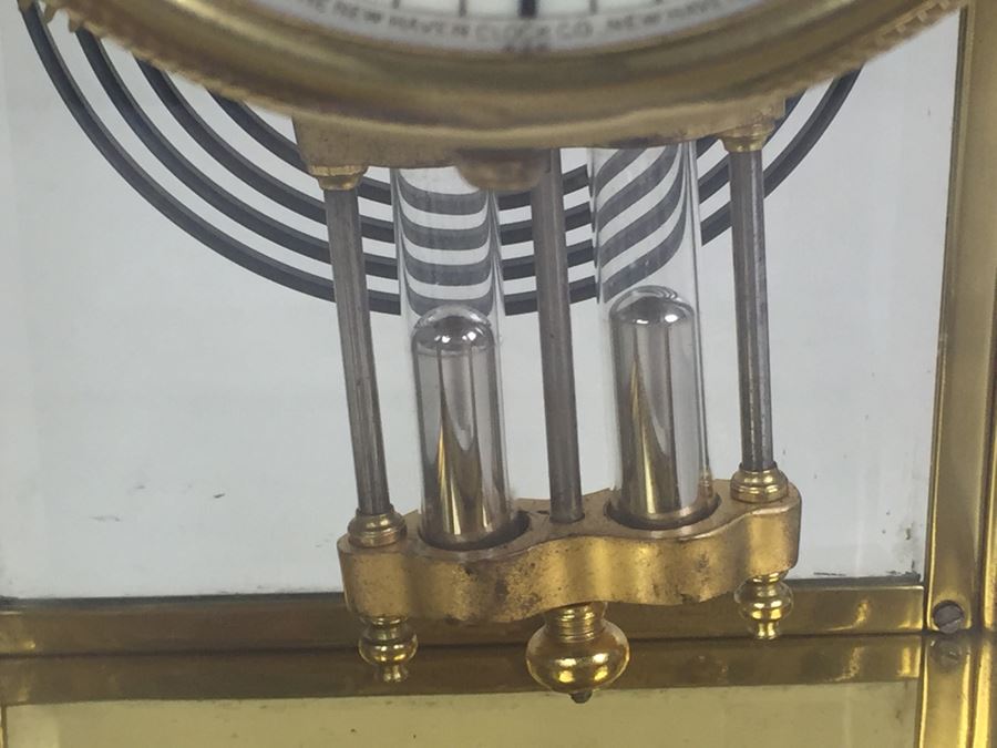 Antique New Haven Crystal Regulator Clock #436 On Dial - Open Escapement New Haven, CT Excellent Condition With Key [Photo 11]