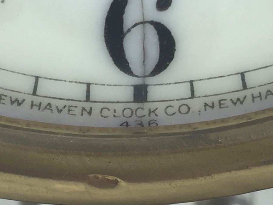 Antique New Haven Crystal Regulator Clock #436 On Dial - Open Escapement New Haven, CT Excellent Condition With Key [Photo 9]