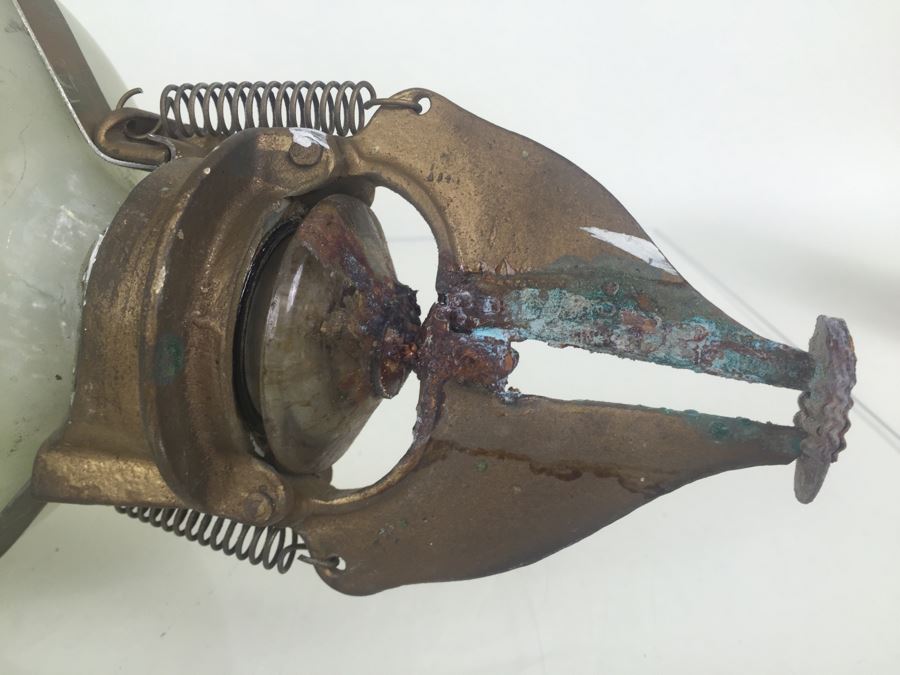 Vintage Shur-Spray Glass Fire Extinguisher For Fire The Chemical Sprinkler With Metal Mounting  [Photo 7]