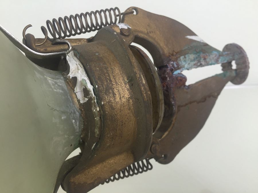 Vintage Shur-Spray Glass Fire Extinguisher For Fire The Chemical Sprinkler With Metal Mounting  [Photo 8]