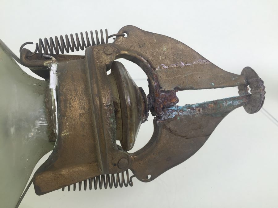 Vintage Shur-Spray Glass Fire Extinguisher For Fire The Chemical Sprinkler With Metal Mounting  [Photo 3]